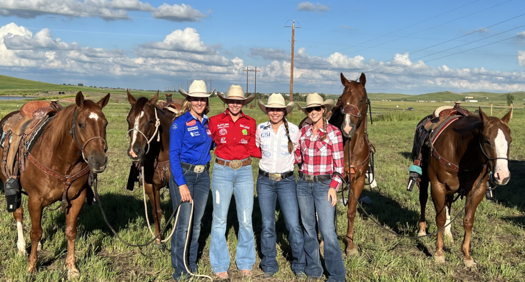 Madison Outhier and her top breakaway roping hauling partners