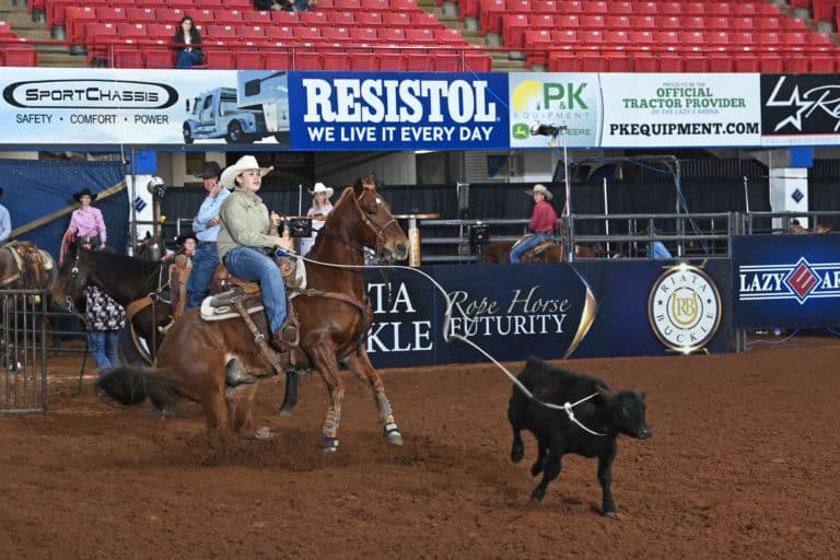 Cassidy Boggs And Bet Hes Classified Win First-ever Riata Buckle Breakaway Futurity